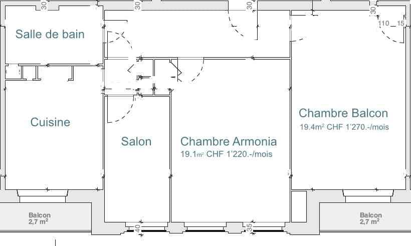 2 grandes chambres en colocation en centre ville — vignette 5