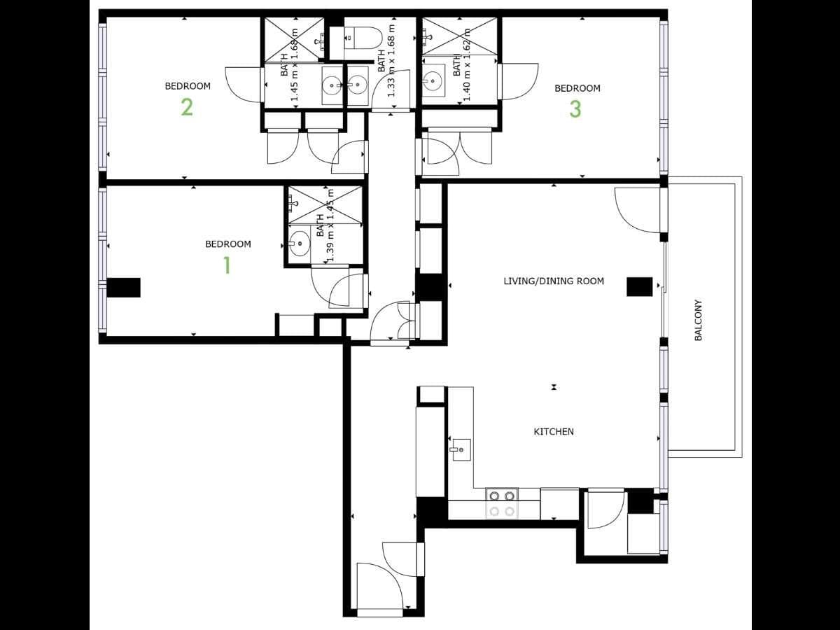Appartement 4 pièces de 78 m² — vignette 12