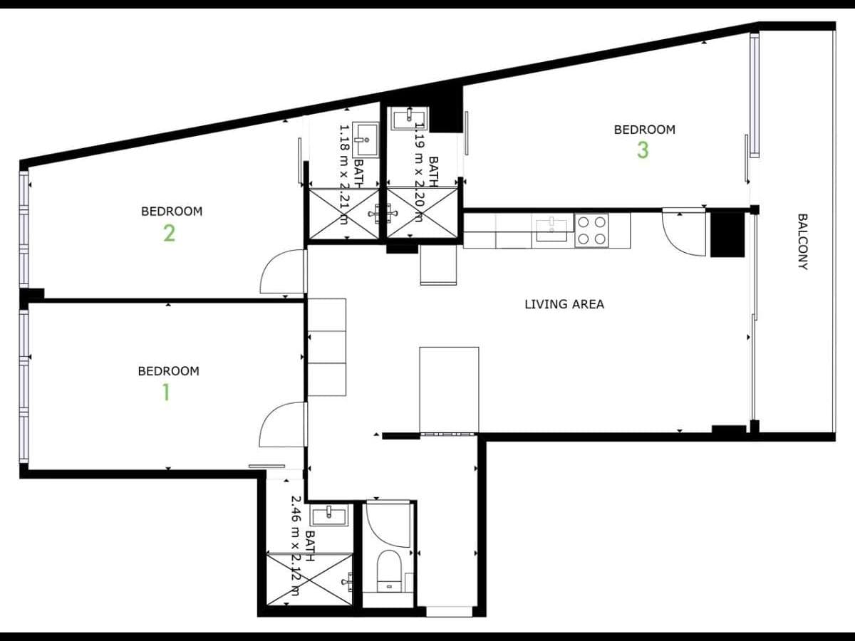 Appartement 4 pièces de 76 m² — vignette 12
