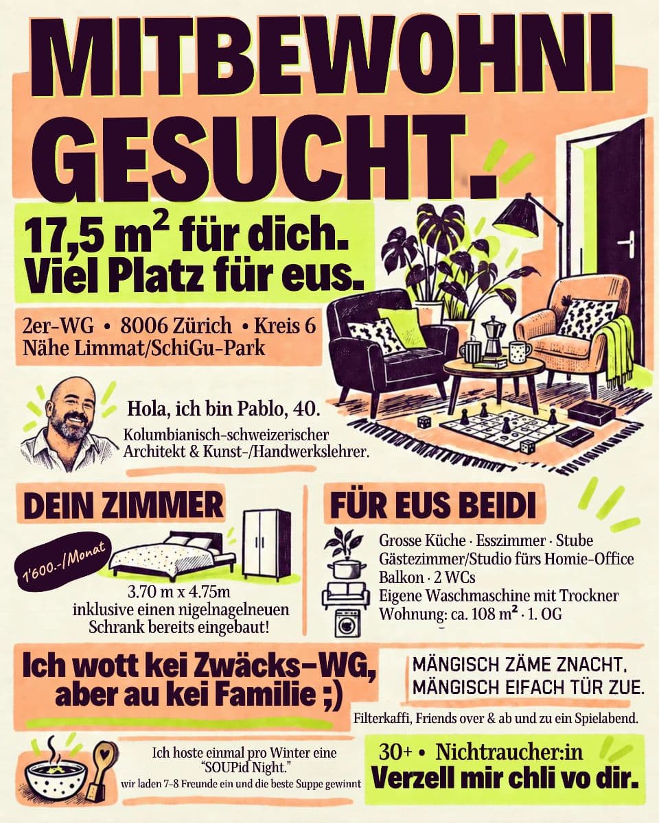 Chambre en colocation · Zürich (8006) — photo 1